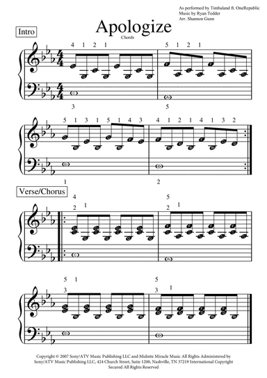 Apologize (arr. Shannon Gunn)