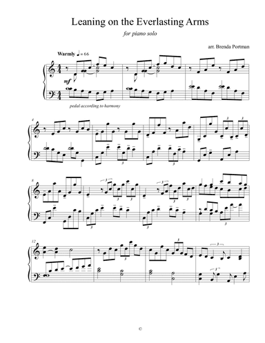 Leaning on the Everlasting Arms (arr. Brenda Portman)
