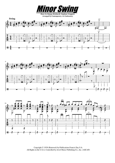 Minor Swing (arr. Contemporary Art Laboratory)