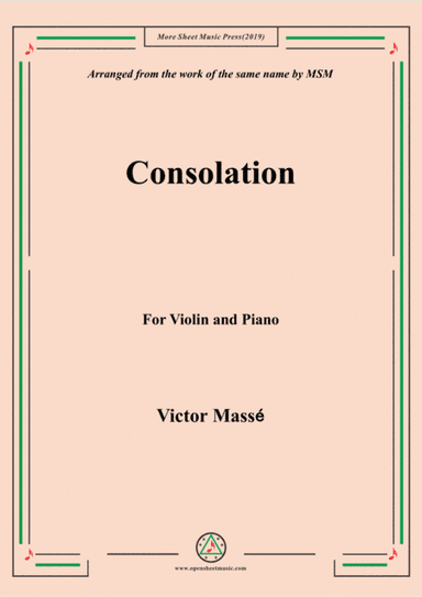 Masse-Consolation, for Violin and Piano (arr. MSM)
