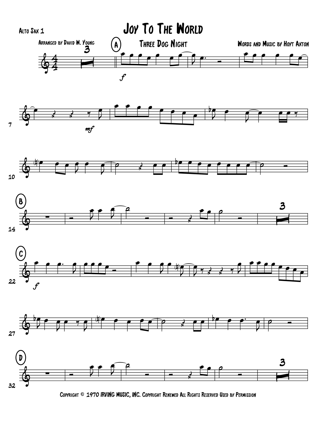 Joy To The World (arr. David W. Young)