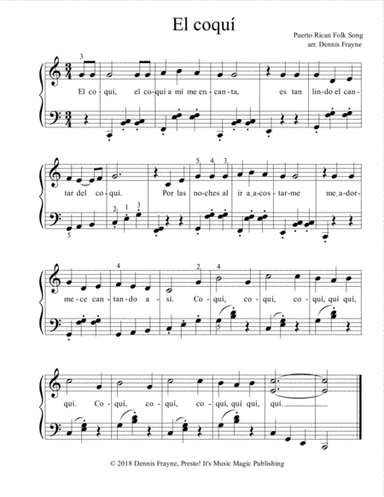 El coquí (arr. Dennis Frayne)