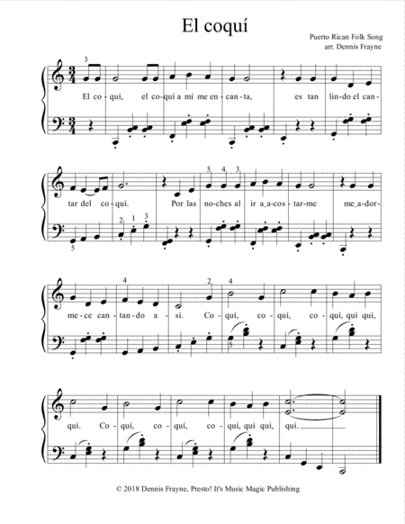 El coquí (arr. Dennis Frayne)