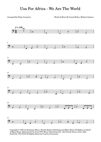 We Are The World (arr. Felipe Gonçalves)