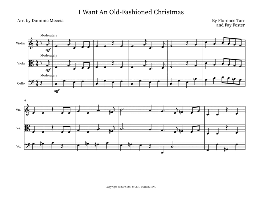 I Want An Old-fashioned Christmas (arr. Dominic Meccia)