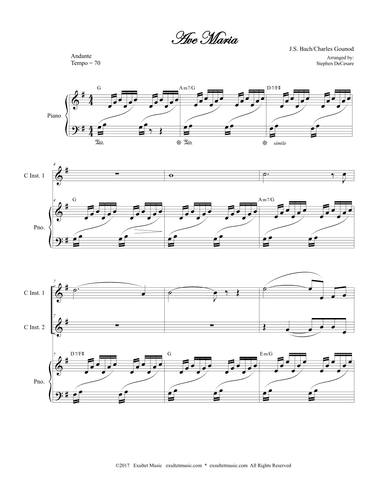 Ave Maria (Duet for C-Instruments) (arr. Stephen DeCesare)
