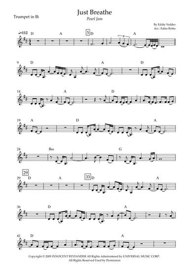 Just Breathe (arr. Fabio Britto)