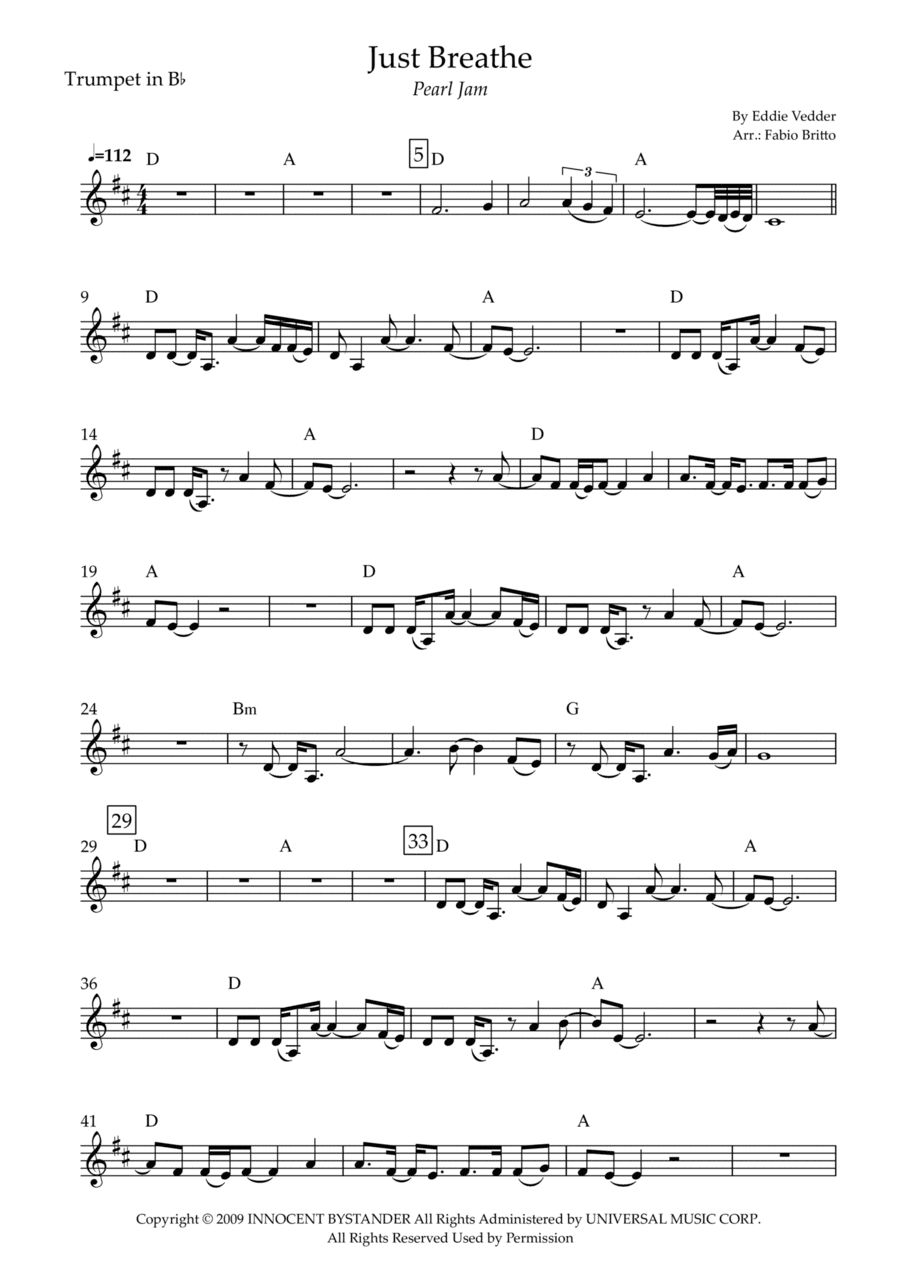 Just Breathe (arr. Fabio Britto)