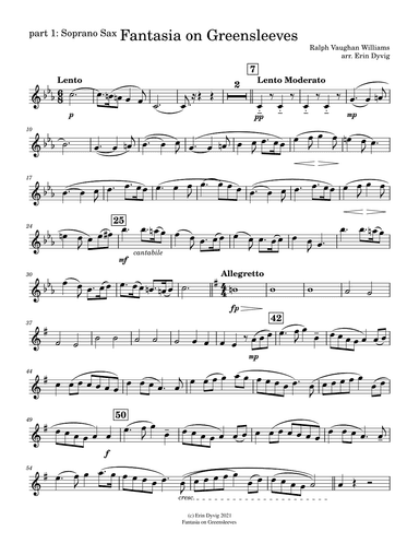 Fantasia on Greensleeves (arr. Erin Dyvig)