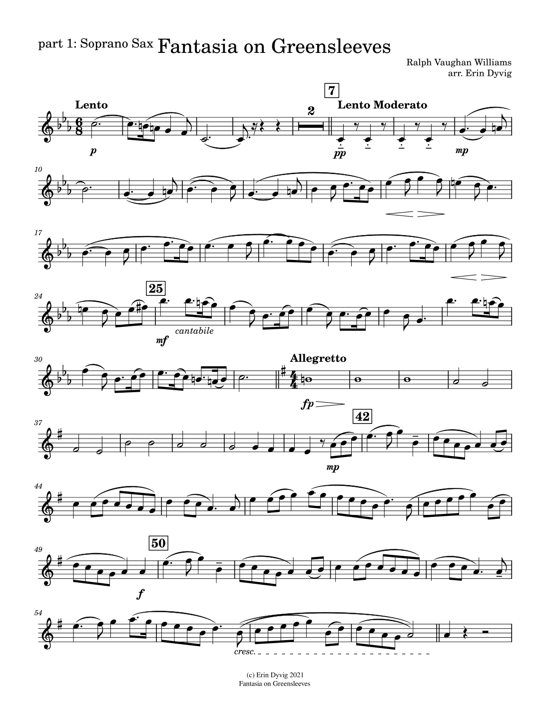Fantasia on Greensleeves (arr. Erin Dyvig)