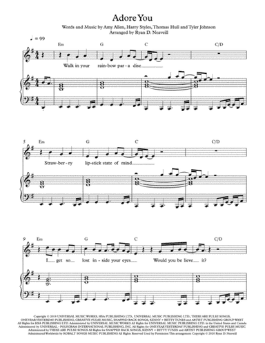 Adore You (arr. Ryan D. Neaveill)