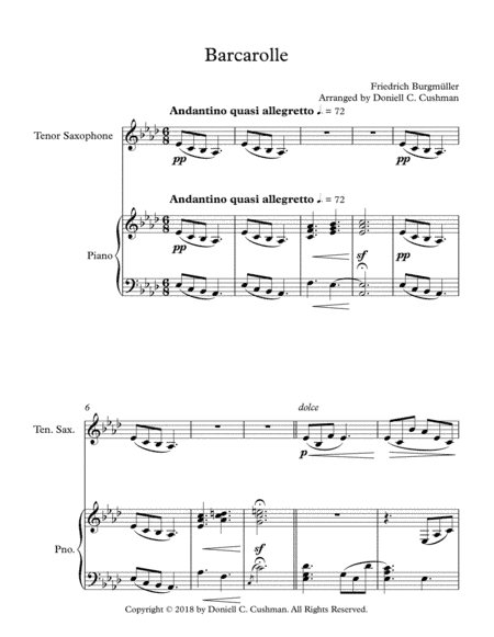 Barcarolle (arr. Doniell Cushman)
