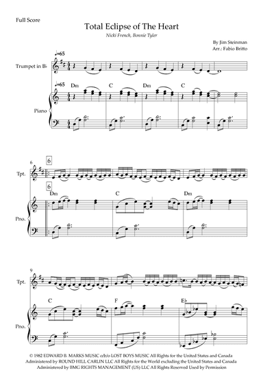 Total Eclipse Of The Heart (arr. Fabio Britto)
