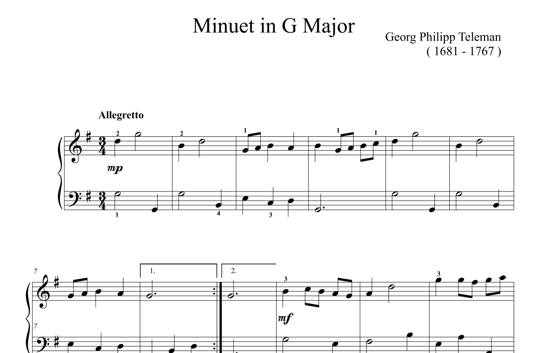Teleman Minuet in G Major (arr. Ben Choupak)