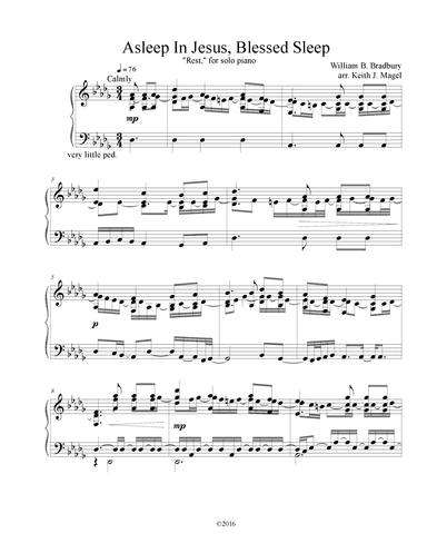 Asleep In Jesus (arr. Keith James)