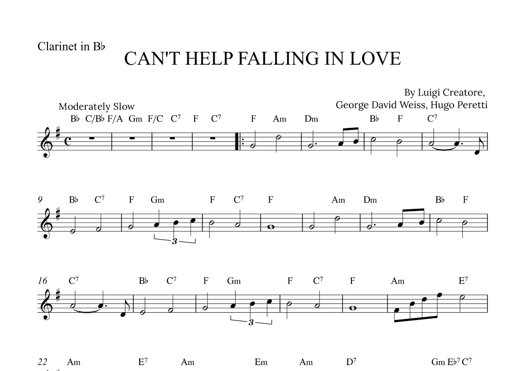 Can't Help Falling In Love (arr. Alex Nunes Rodrigues)