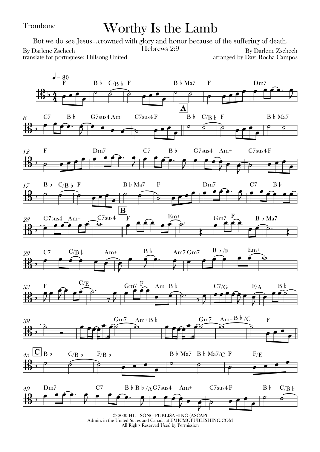 Worthy Is The Lamb (arr. Davi Rocha Campos)