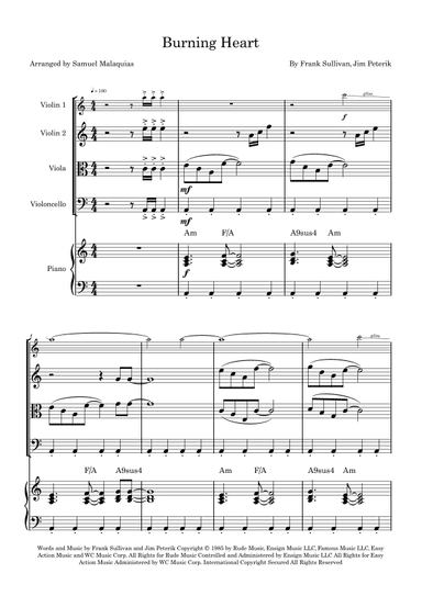 Burning Heart (arr. SAMUEL DE SOUZA MALAQUIAS)