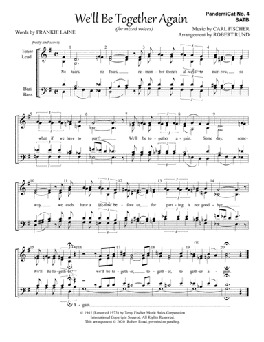 We'll Be Together Again (arr. Robert Rund)