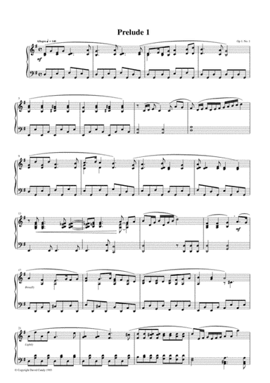 Prelude #1, Op. 1, No. 1