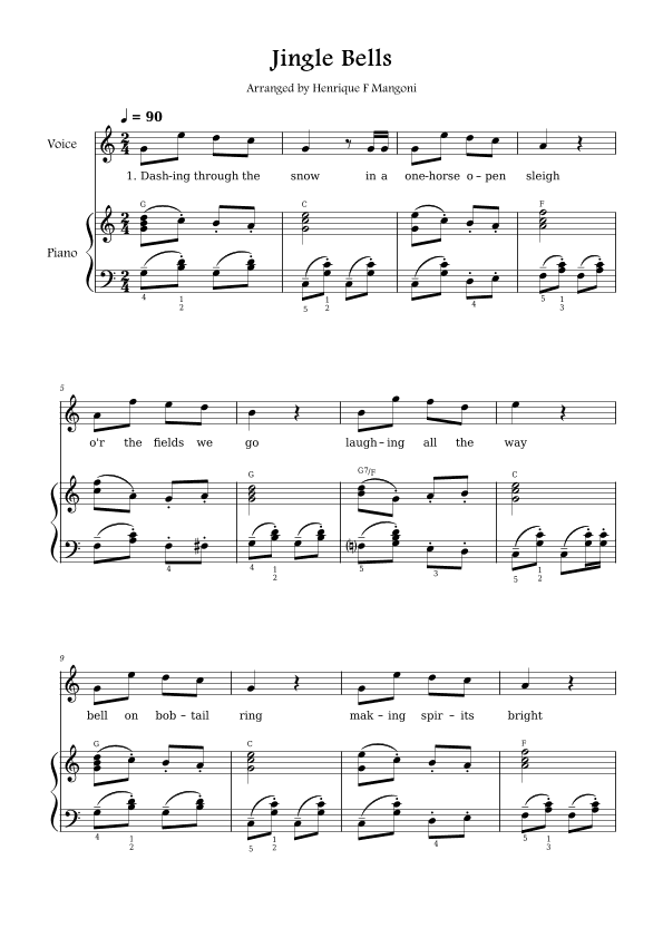 Jingle Bells (arr. Henrique F Mangoni)
