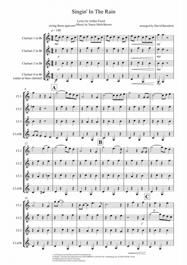 Singin' In The Rain (arr. David Burndrett)