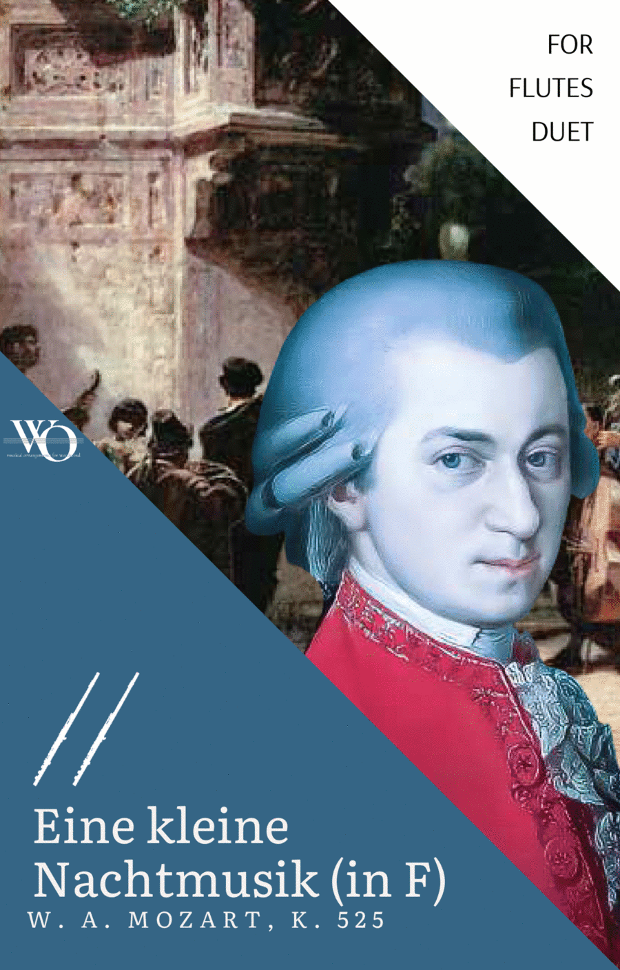 Eine kleine Nachtmusik in F Major by Mozart K 525 for Flute Duet (arr. Woods Only)