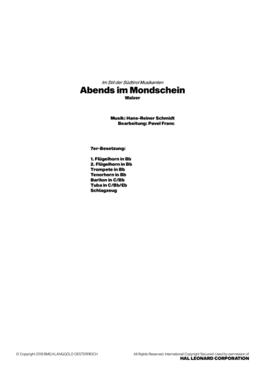 Abends Im Mondschein (arr. Pavel Franc)