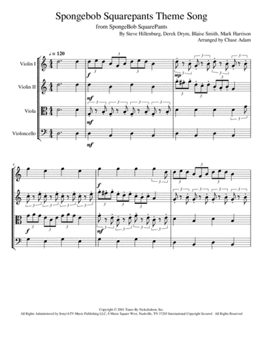 Spongebob Squarepants Theme Song (arr. Chase Adam)
