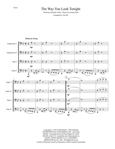 The Way You Look Tonight (arr. Tim Olt)