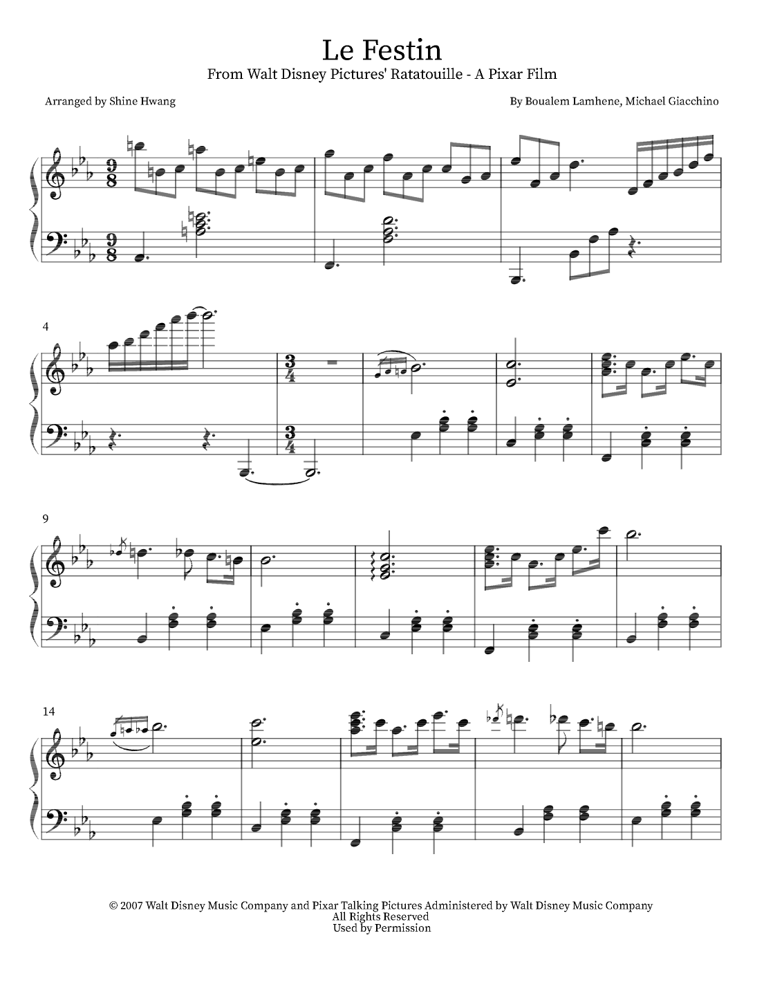 Le Festin (arr. Shine Hwang)