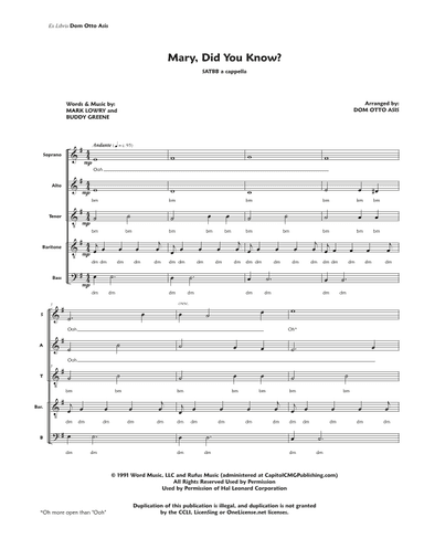 Mary, Did You Know? (arr. Dom Otto Asís)