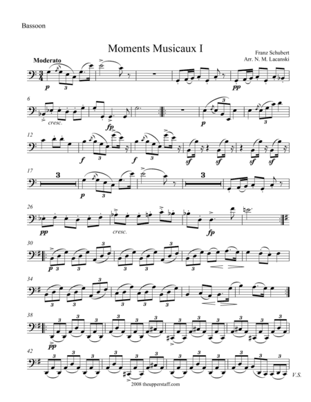 Moments Musicaux I (arr. Nick Lacanski)