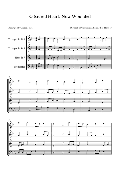 O Sacred Heart, Now Wounded (arr. André Nusa)