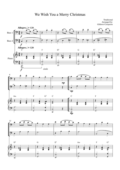 We Wish You a Merry Christmas (arr. Gildson Cerqueira)