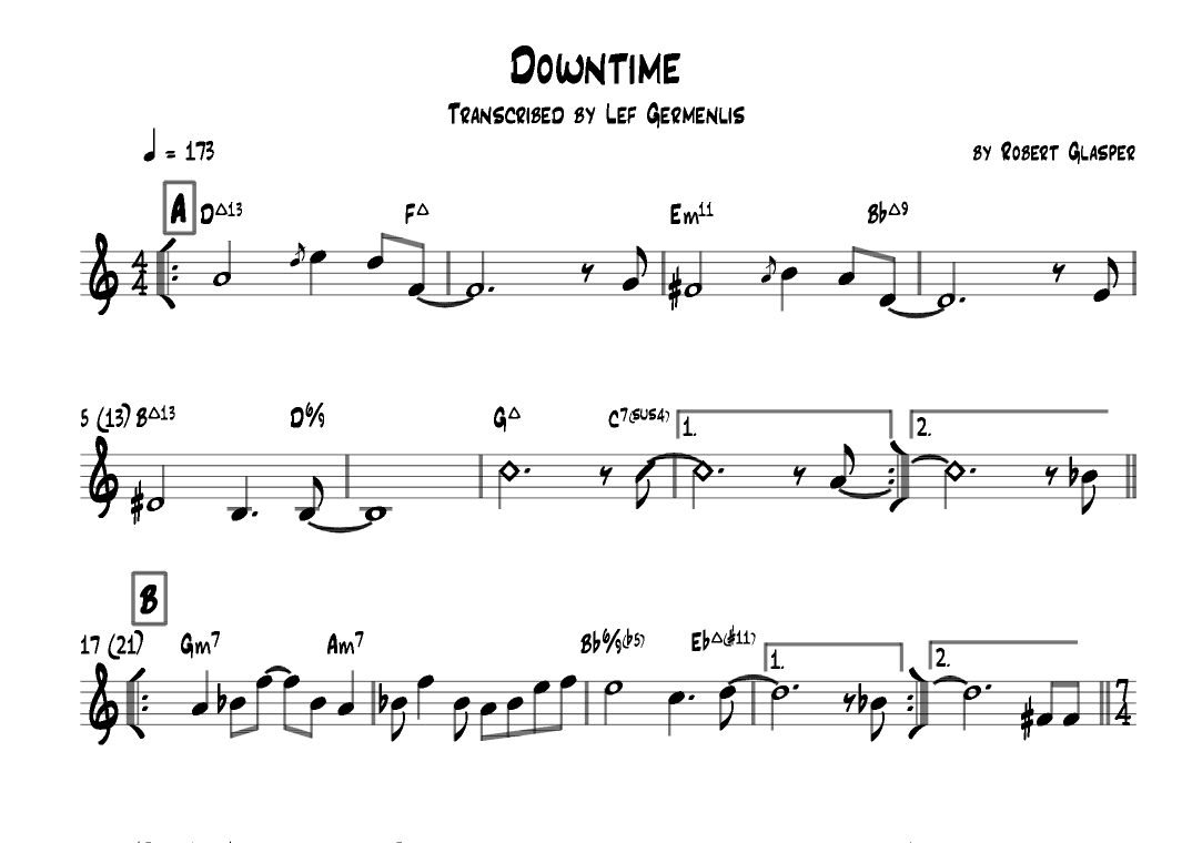 Downtime (arr. Lef Germenlis)