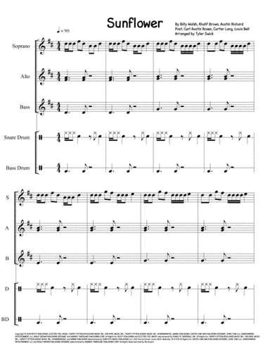 Sunflower (arr. Tyler Swick)