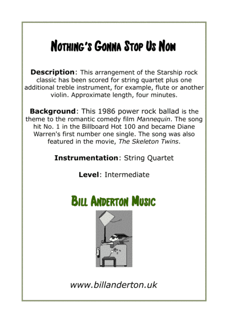 Nothing's Gonna Stop Us Now (arr. Bill Anderton Music)
