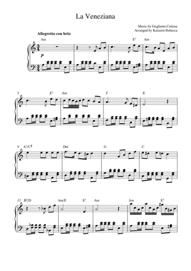 La Veneziana (arr. Kaiserin Rebecca)