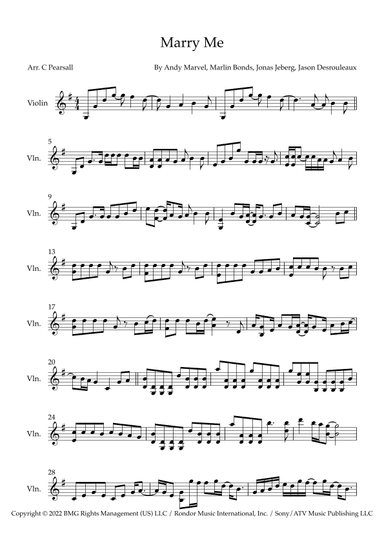Marry Me (arr. Caroline Pearsall)