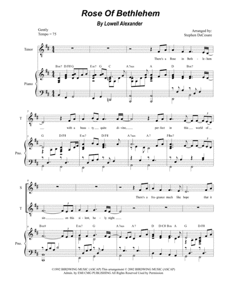 Rose Of Bethlehem (arr. Stephen DeCesare)