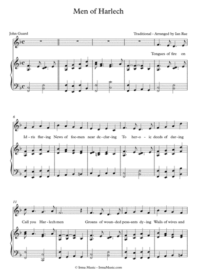 Men of Harlech - Vocal Arrangement (arr. Ian Rae)