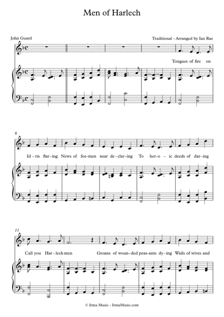 Men of Harlech - Vocal Arrangement (arr. Ian Rae)