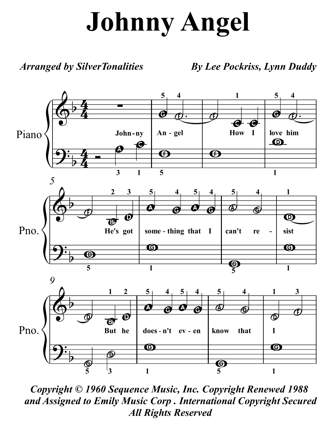 Johnny Angel (arr. SilverTonalities)