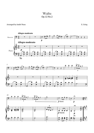 Lyric Pieces Op.12 No.3 (arr. André Nusa)