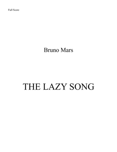 The Lazy Song (arr. Leandro Cardoso)