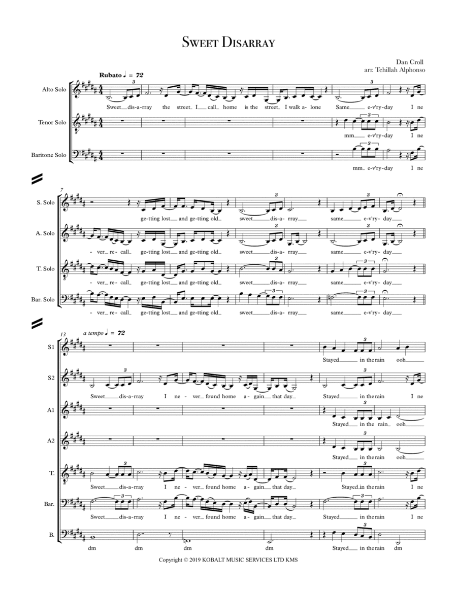 Sweet Disarray (arr. Tehillah Alphonso)