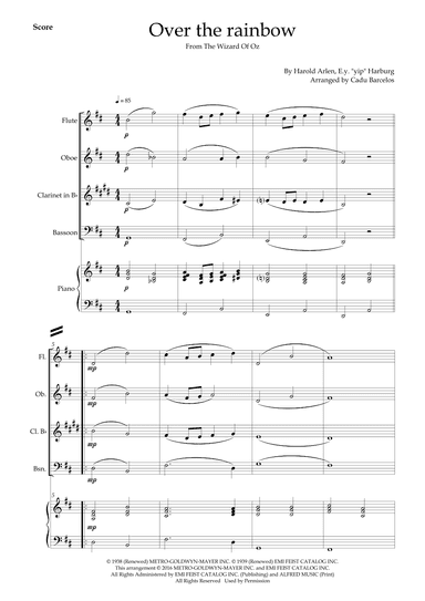 Over The Rainbow (arr. Cadu Barcelos)
