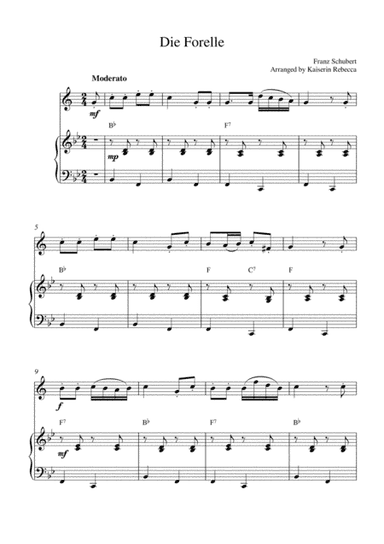 Die Forelle (soprano saxophone solo and piano accompaniment) (arr. Kaiserin Rebecca)