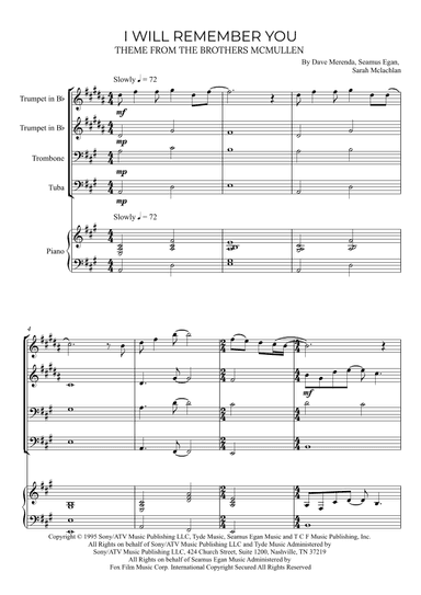 I Will Remember You (arr. Alex Nunes Rodrigues)
